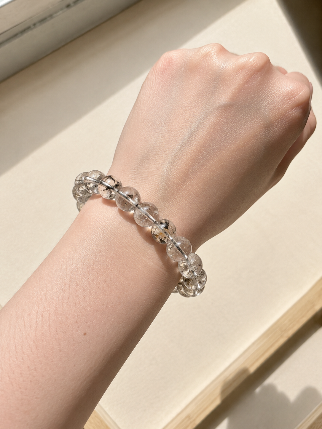 Natural Herkimer Diamond Quartz Bracelet (Ref: H002)