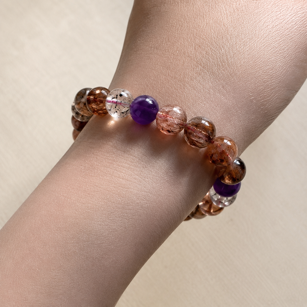 Natural Super Seven Crystal Bracelet (Ref: S002)