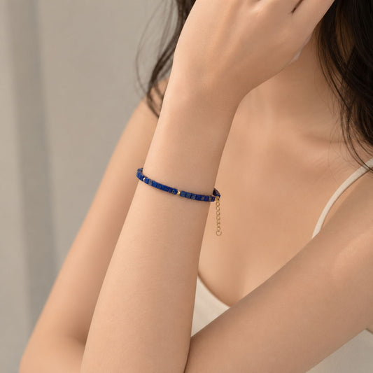 Royal Blue Lapis Lazuli Gemstone Bracelet