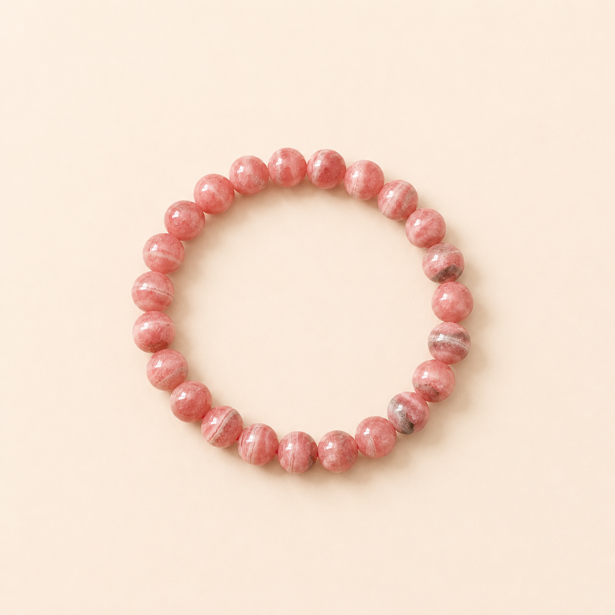 Natural Rhodochrosite Crystal Bracelet – (Ref: R001)