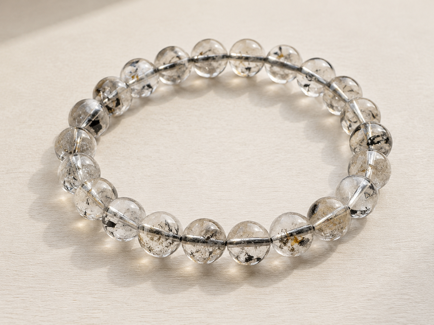 Natural Herkimer Diamond Quartz Bracelet (Ref: H002)