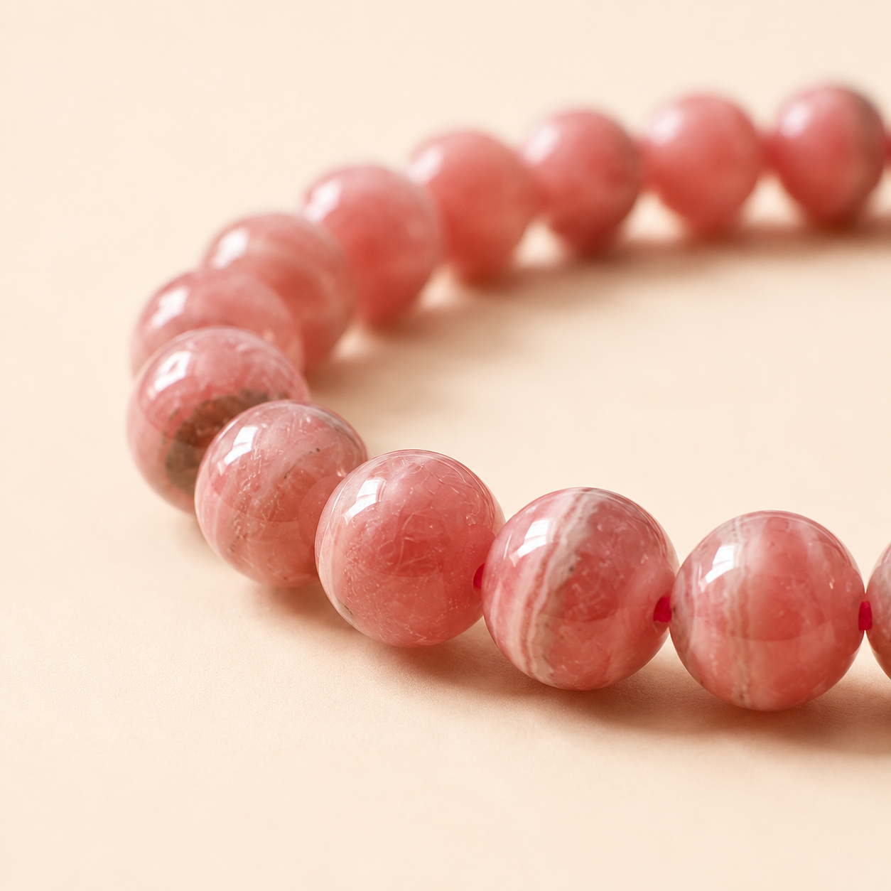 Natural Rhodochrosite Crystal Bracelet – (Ref: R001)