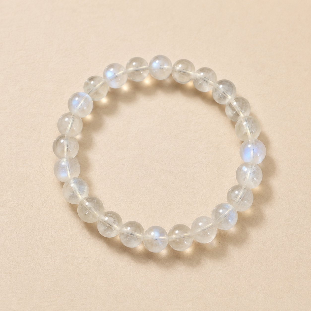 Natural Blue Moonstone Crystal Bracelet (Ref: M001)