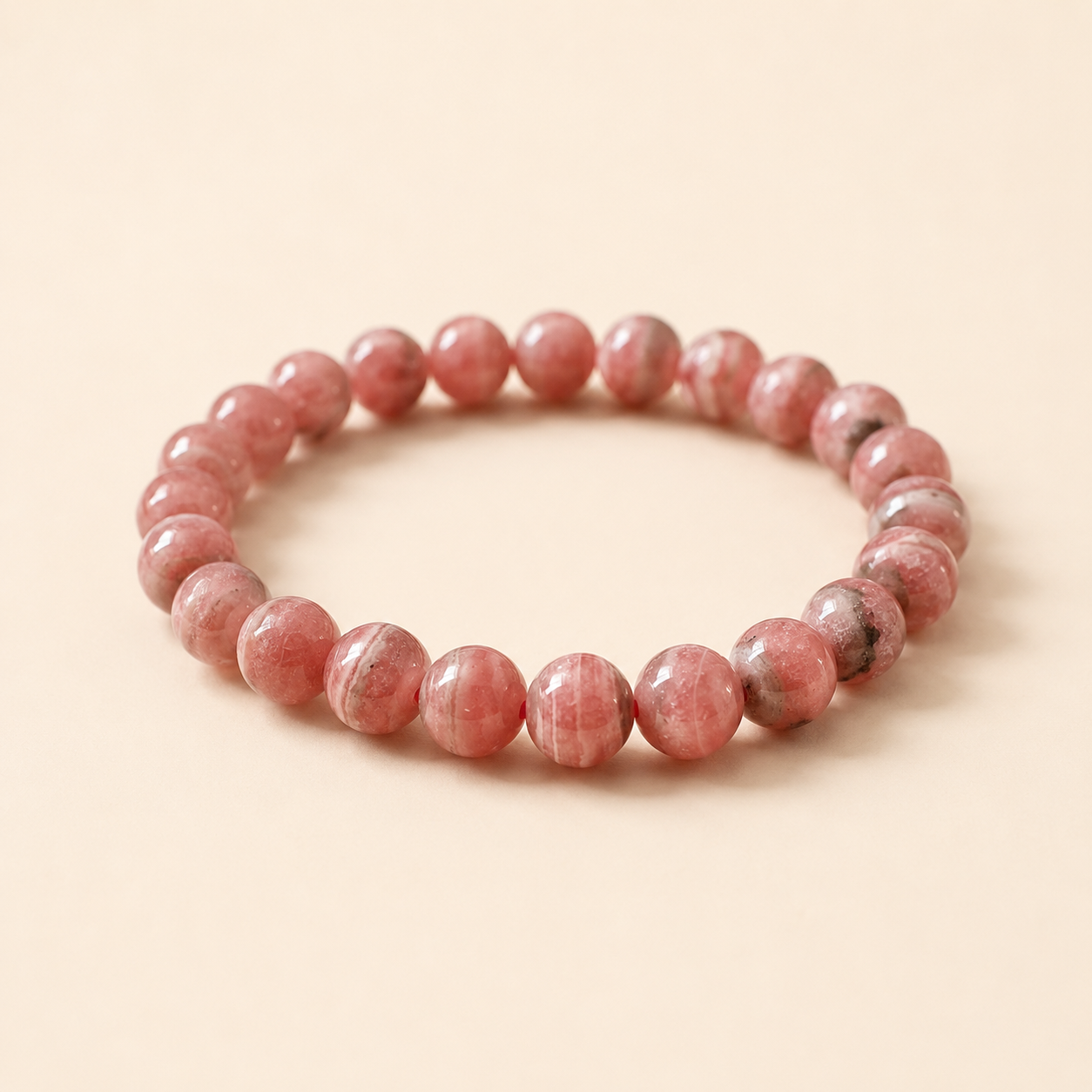 Natural Rhodochrosite Crystal Bracelet – (Ref: R001)
