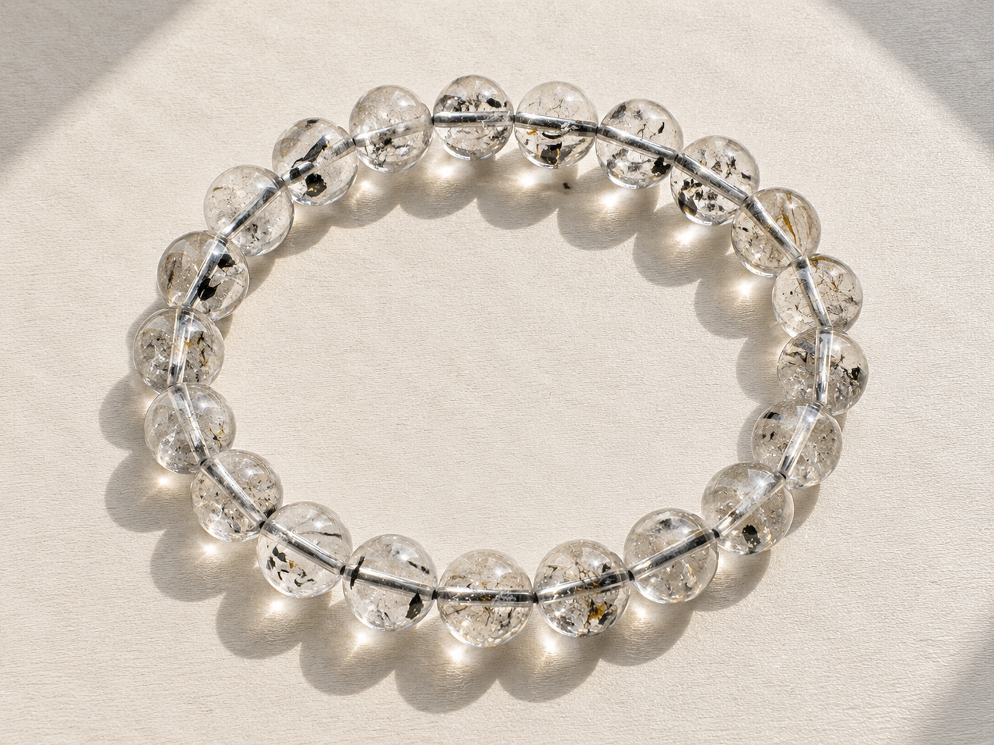 Natural Herkimer Diamond Quartz Bracelet (Ref: H002)