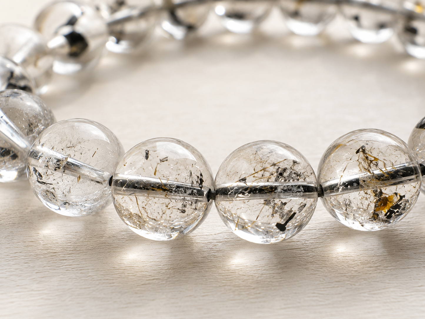 Natural Herkimer Diamond Quartz Bracelet (Ref: H002)