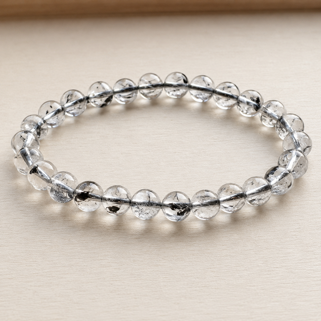 Natural Herkimer Diamond Quartz Bracelet (Ref: H001)