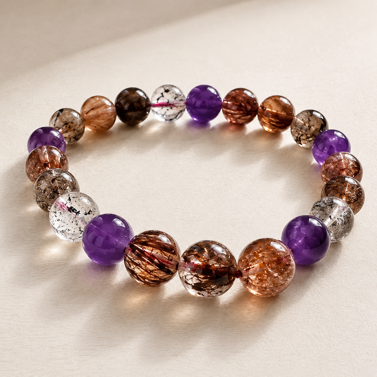 Natural Super Seven Crystal Bracelet (Ref: S002)
