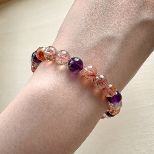 Natural Super Seven Crystal Bracelet (Ref: S001)