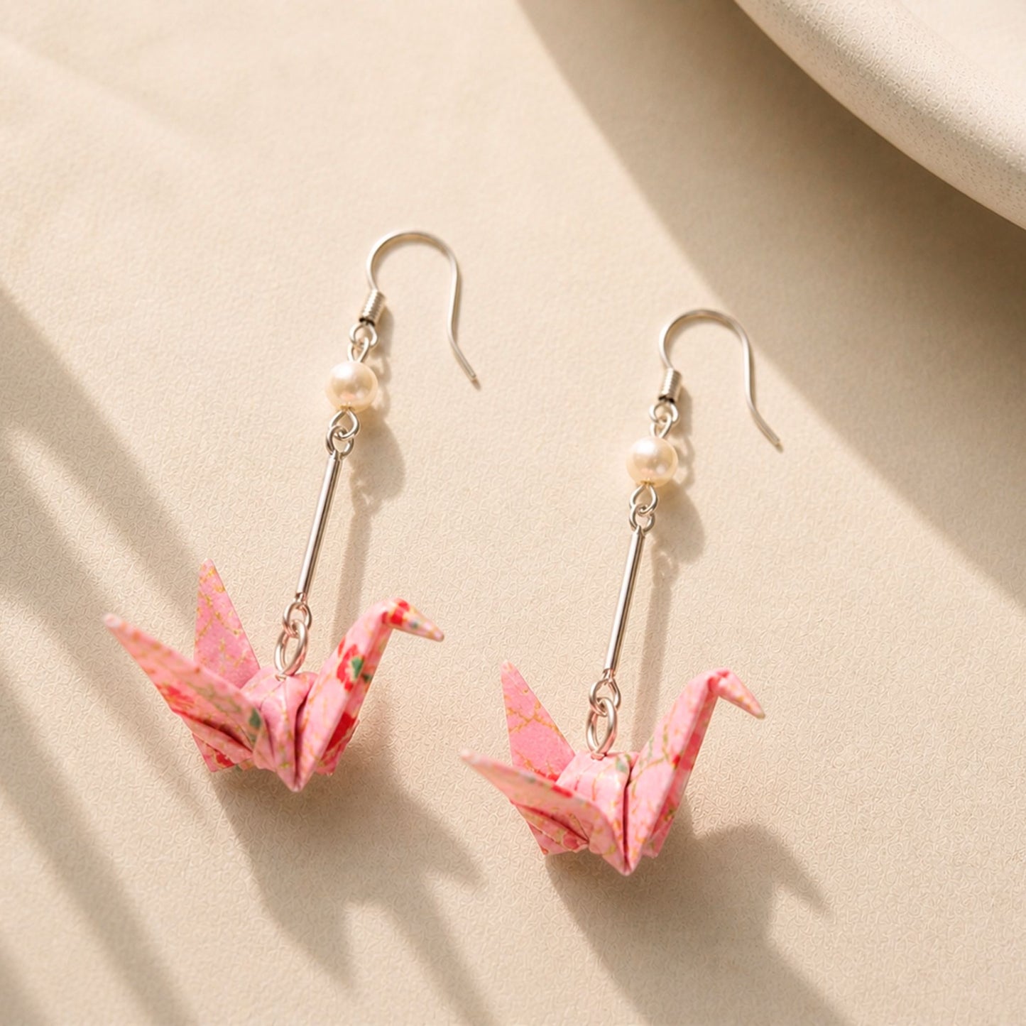 Origami Crane Earrings – Purple